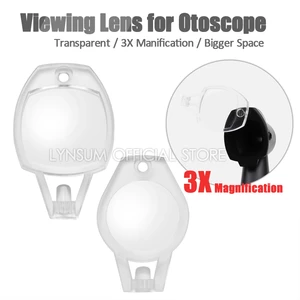 Plastic Transparent Spare Viewing Window Lens Parts Replacement Glasses 3X Magnification Accessory for Ear Endoscope Otoscope