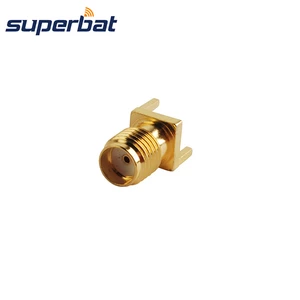 Superbat SMA thru hole Female PCB Mount Diagonal Plane RF Coaxial Connector