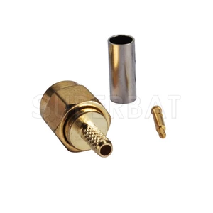 Superbat SMA Crimp Male Goldplated RF Coaxial Connector for Cable RG316 RG174 RG188 LMR100
