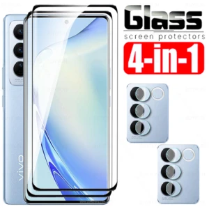 4in1 Curved Tempered Glass For Vivo V27 Pro 5G 6.78'' Vavo V27Pro Vovi V 27 VivoV27 VivoV27Pro 2023 Camera Lens Screen Protector