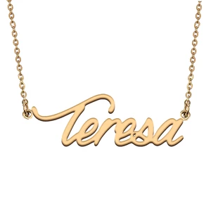 Teresa Custom Name Necklace Customized Pendant Choker Personalized Jewelry Gift for Women Girls Friend Christmas Present