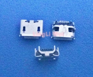 100pcs,micro USB 5pin jack Ox horn Four leg plate socket Female socket USB connector Ox horn short needle mini usb Free shipping