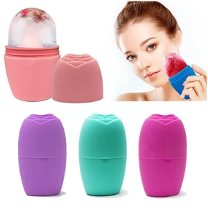Silicone Ice Cube Massager Face Ice Roller Mold Reusable Face Skin Care Lifting Beauty Contouring Acne Care Tool Reduce Fac Y1U6