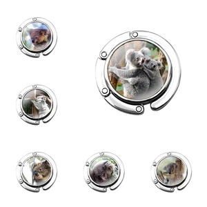 Foldable Purse Hook for Women's Table Handbag Storage Folding Decor Table Hook Cute Animal Koala