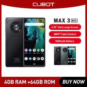 Cubot MAX 3 Smartphone 6.95" Ultra Large Full Screen Mini Tablet Mobile Phone 48MP Triple Camera 5000mAh Celular NFC Android 11
