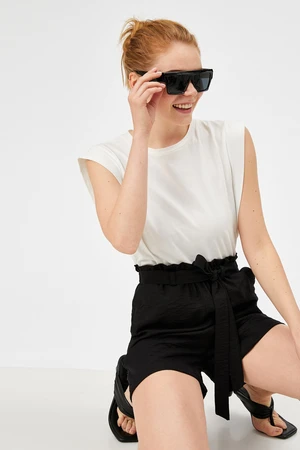 Koton Shorts - Black - High Waist