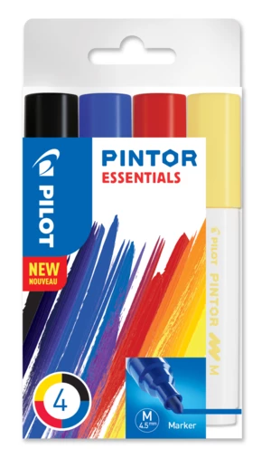 Pilot Akrylový popisovač Pintor, sada 4 ks, Essentials