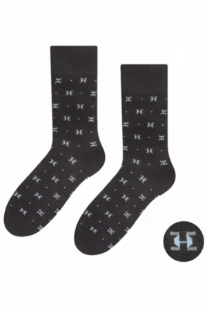 Steven 056-184 grafitové Pánské ponožky 42/44 grafitová (tmavě šedá)