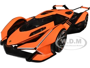 Lamborghini V12 Vision Gran Turismo Orange Metallic "Special Edition" 1/18 Diecast Model Car by Maisto