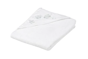 TEGA BABY Osuška s kapucňou Sovičky 100x100cm 100% bavlna biela