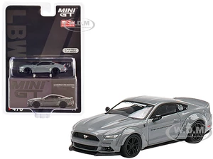 Ford Mustang LB-Works Gray "LB Performance" Limited Edition to 3600 pieces Worldwide 1/64 Diecast Model Car by True Scale Miniatures