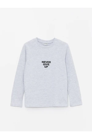 LC Waikiki Crew Neck Printed Long Sleeve Boys' T-Shirt