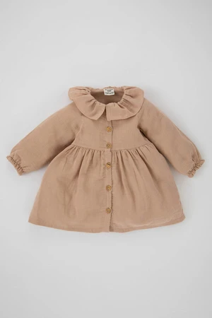 DEFACTO Regular Fit Long Sleeve Woven Dress