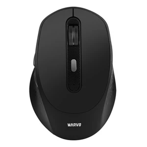 Marvo Myš WM106W BK, 1600DPI, Bluetooth a 2,4GHz, optika, 6tl., bezdrátová, černá, vestavěná baterie, kancelářská, tichá, DUAL-MOD