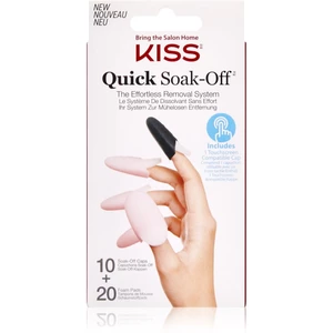 KISS Quick Soak-Off Remover Caps sada pro odstranění umělých nehtů 30 ks