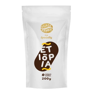 Káva Zlaté Zrnko - Etiópia - "Speciality" 200g MLETÁ - Mletie na moku - koťogo, filter, aeropress, frenchpress (hrubšie)