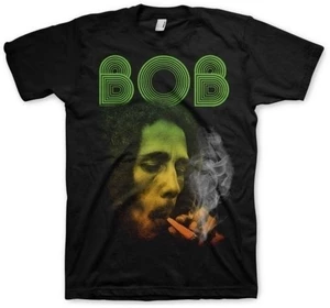 Bob Marley Tričko Smoking Da Erb Unisex Black XL