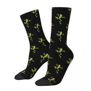 Happy Funny Male Men Socks Casual Frog Sock Polyester Cartoon Sport Women Sock Spring Summer Autumn Winter