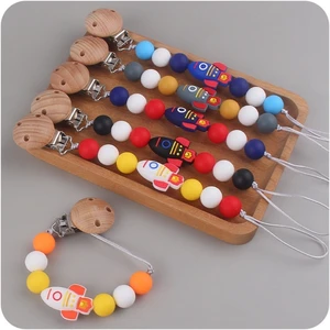 Space Theme Charm Baby Pacifier Chain Clip Teething Chain Nipple Leash