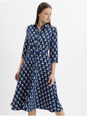 Orsay Černo-modré dámské vzorované šaty - Dámské