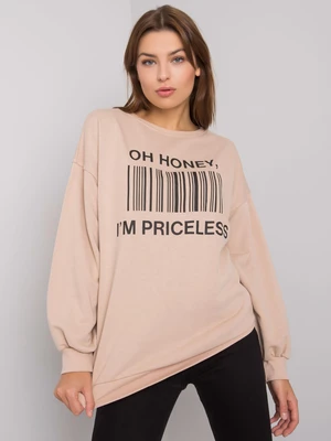 Beige sweatshirt with print