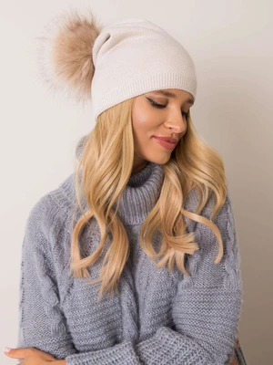 RUE PARIS Beige winter beanie