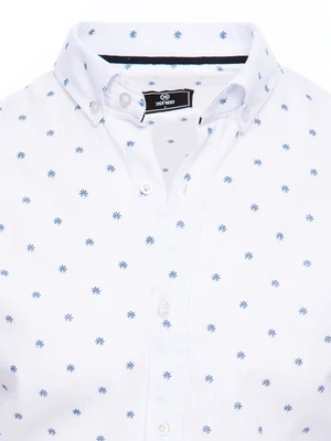 Dstreet Men's White Short Sleeve Shirt