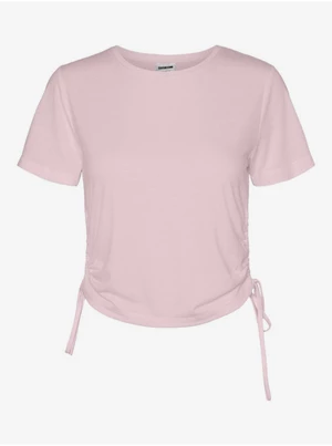 Světle růžové tričko Noisy May Line - Dámské