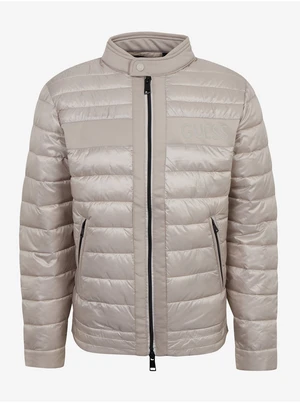 Light gray men's quilted jacket Guess - Men