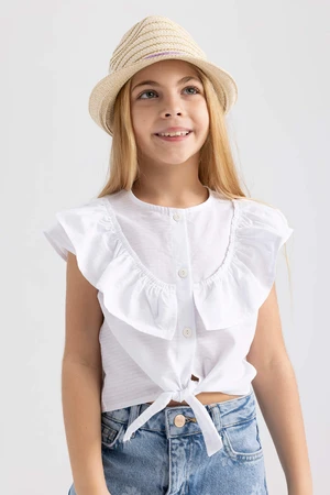 DEFACTO Girls Regular Fit Cotton Short Sleeve Shirt