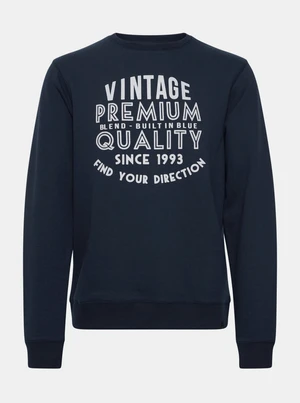 Dark blue Sweatshirt with Blend print - Men