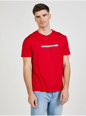 Red Men's T-Shirt Tommy Hilfiger - Men