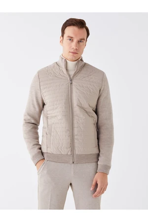 LC Waikiki Standard Fit Stand-Up Collar Men's Knitwear Cardigan