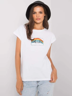 Women's white cotton T-shirt