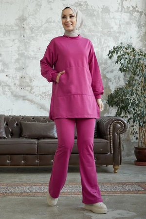InStyle Miora Flared Set Two-piece Set - Fuchsia