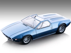 1966 De Tomaso Mangusta Spyder Blue Metallic Limited Edition to 40 pieces Worldwide 1/18 Model Car by Tecnomodel