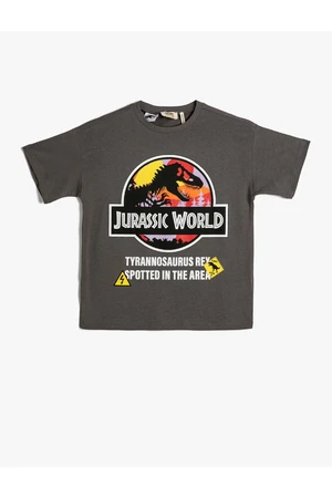 Koton Jurassic World T-Shirt Licensed Short Sleeve Crew Neck Cotton.