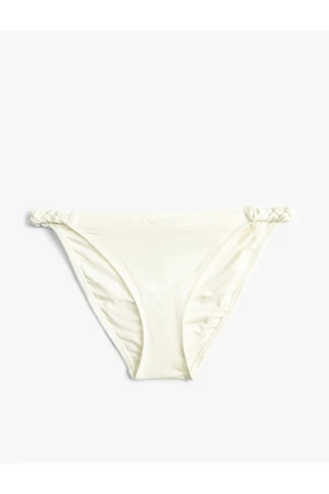 Koton A Brazilian Bikini Bottom Normal Waist with Knitting Detail on the sides.
