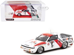 Mitsubishi Starion RHD (Right Hand Drive) 5 Christian Danner "Macau Guia Race" (1988) "Hobby64" Series 1/64 Diecast Model Car by Tarmac Works