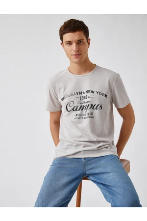 Koton College Slim Fit College Print T-Shirt