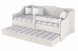 Dětská postel s výsuvnou přistýlkou 160 x 80 cm - bílá surf,, vel. 160x80