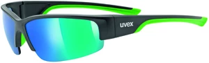 UVEX Sportstyle 215 Black Mat/Green/Mirror Green Gafas de ciclismo