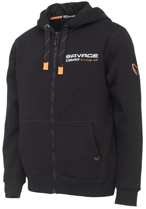 Savage Gear Sweat à capuche Urban Zip Hoodie Black Ink L