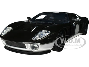 2005 Ford GT Black and Silver "Bigtime Muscle" Series 1/24 Diecast Model Car by Jada