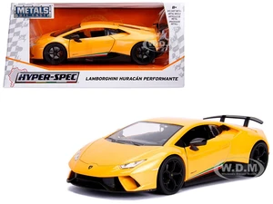 Lamborghini Huracan Perfomante Metallic Yellow 1/24 Diecast Model Car by Jada