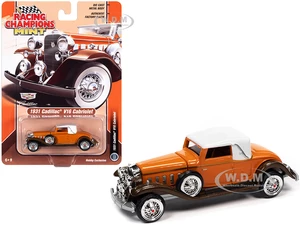 1931 Cadillac V16 Burnt Orange and Brown Metallic with White Top 1/64 Diecast Model Car by Racing Champions