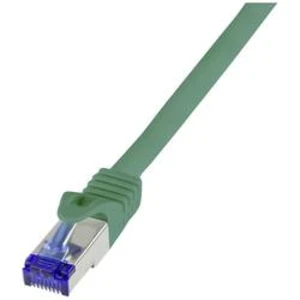 Síťový kabel RJ45 LogiLink C6A065S, CAT 6A, S/FTP, 3 m, zelená