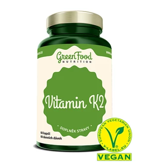 Vitamín K2 - GreenFood Nutrition, 60 kapsúl,Vitamín K2 - GreenFood Nutrition, 60 kapsúl