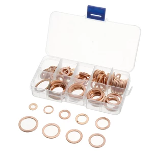 100Pcs Assorted Copper Sealing Solid Gasket Washer Sump Plug Oil For Boat Crush Flat Seal Ring Tool Hardware 1 order