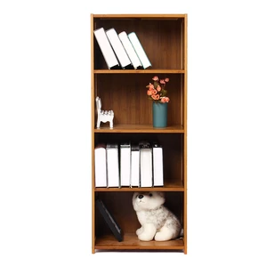3/4 Layers Bookshelf Shelf Floor Durable Wear-resistant Firm Large Capacity Storage Rack for Home Office